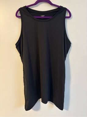 Lavon Black Sleeveless Racerback Crew Nexk Tank Top Shirt Size XXL